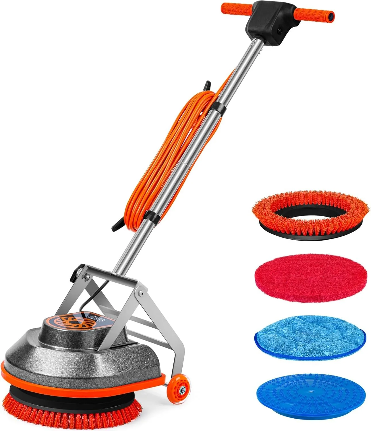HHQ 15 inch orbital commercial floor scrubber and buffer for hardwood multi-surface